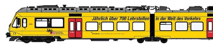 LS Models LS17201AC - H0 - 3-tlg. Triebzug RABe 525 NINA Login, BLS, Ep. VI - AC